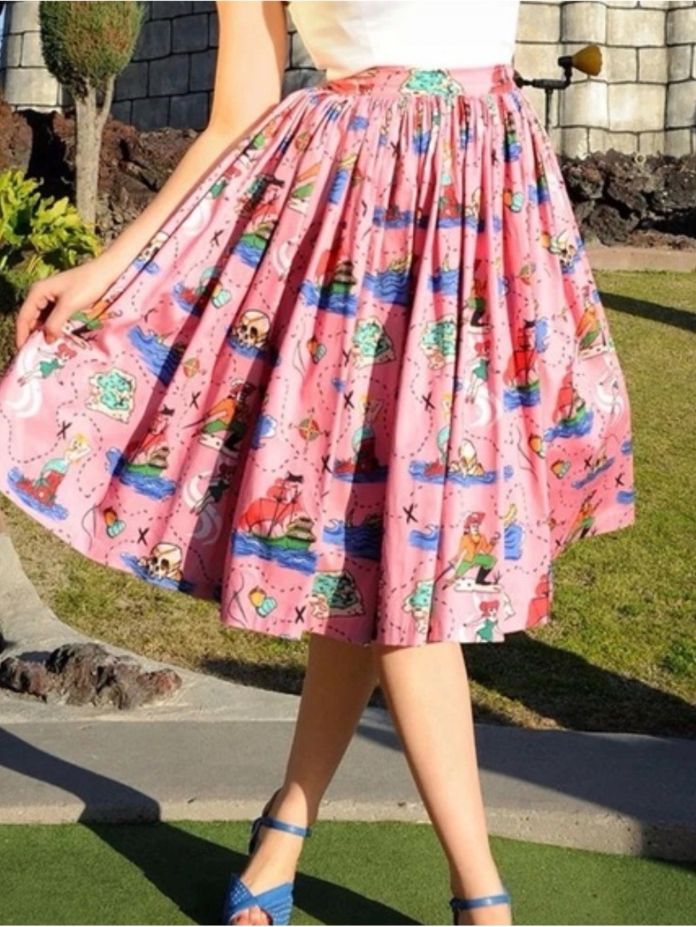 Pinup Couture Neverland Jenny Gathered Skirt with Pockets | Pirate Mermaid Fairy